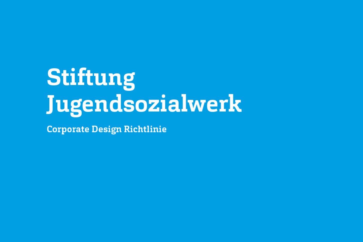 Jugendsozialwerk Blaues Kreuz Naming, Logo und CD-Manual