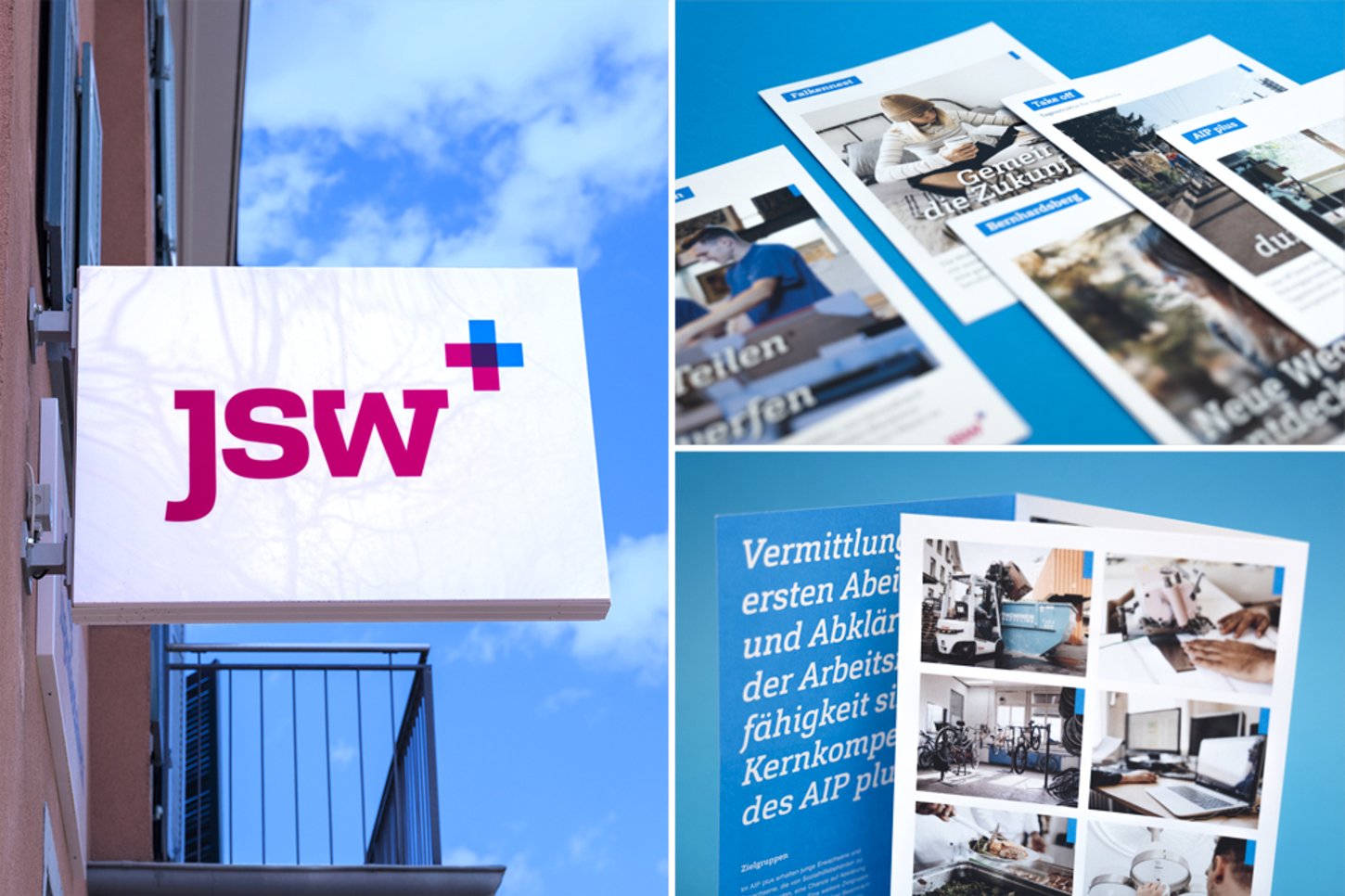 Jugendsozialwerk Blaues Kreuz Naming, Logo und CD-Manual